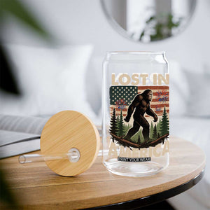 Funny 4th Of July Bigfoot Lost In America Glass Can Patriotic Sasquatch US Flag Fireworks TS11 Print Your Wear