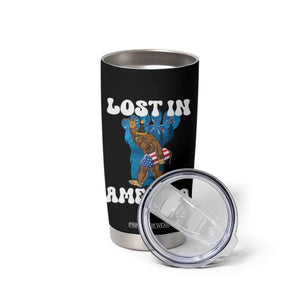 Funny 4th Of July Bigfoot Lost In America Tumbler Cup Patriotic Sasquatch Rocket Footprint Fireworks TS11 Print Your Wear