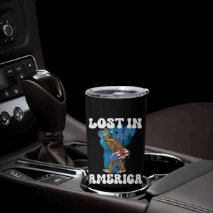 Funny 4th Of July Bigfoot Lost In America Tumbler Cup Patriotic Sasquatch Rocket Footprint Fireworks TS11 Print Your Wear