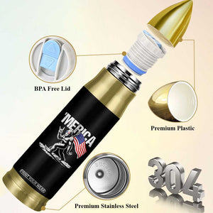 Funny 4th Of July Bigfoot Merica Bullet Tumbler Patriotic Sasquatch American US Flag TS11 Print Your Wear