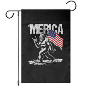 Funny 4th Of July Bigfoot Merica Garden Flag Patriotic Sasquatch American US Flag TS11 Black Print Your Wear