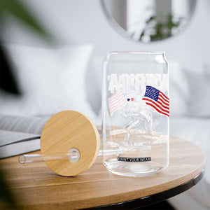 Funny 4th Of July Bigfoot Merica Glass Can Patriotic Sasquatch American US Flag TS11 Print Your Wear
