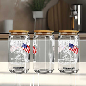 Funny 4th Of July Bigfoot Merica Glass Can Patriotic Sasquatch American US Flag TS11 Print Your Wear