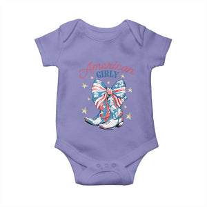 Funny 4th Of July Country Cowgirl Baby Onesie American Girly Western Cowboy Boots TS11 Violet Print Your Wear