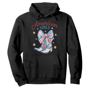 Funny 4th Of July Country Cowgirl Hoodie American Girly Western Cowboy Boots TS11 Black Print Your Wear