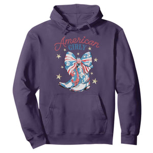 Funny 4th Of July Country Cowgirl Hoodie American Girly Western Cowboy Boots TS11 Purple Print Your Wear