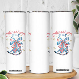 Funny 4th Of July Country Cowgirl Skinny Tumbler American Girly Western Cowboy Boots TS11 Print Your Wear