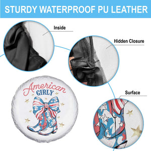 Funny 4th Of July Country Cowgirl Spare Tire Cover American Girly Western Cowboy Boots TS11 Print Your Wear