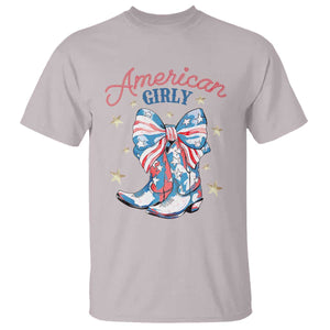 Funny 4th Of July Country Cowgirl T Shirt American Girly Western Cowboy Boots TS11 Ice Gray Print Your Wear