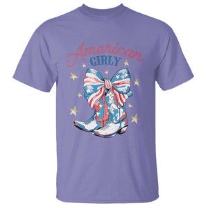 Funny 4th Of July Country Cowgirl T Shirt American Girly Western Cowboy Boots TS11 Violet Print Your Wear