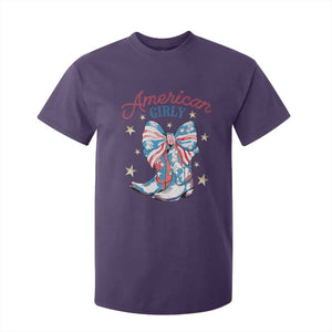 Funny 4th Of July Country Cowgirl T Shirt For Kid American Girly Western Cowboy Boots TS11 Purple Print Your Wear