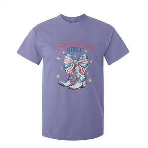 Funny 4th Of July Country Cowgirl T Shirt For Kid American Girly Western Cowboy Boots TS11 Violet Print Your Wear