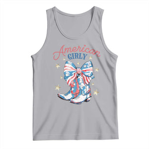 Funny 4th Of July Country Cowgirl Tank Top American Girly Western Cowboy Boots TS11 Athletic Heather Print Your Wear