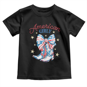 Funny 4th Of July Country Cowgirl Toddler T Shirt American Girly Western Cowboy Boots TS11 Black Print Your Wear