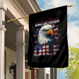 Funny 4th Of July DILF Damn I Love Freedom Garden Flag Vintage Bald Eagle 4th Of July TS11 Print Your Wear