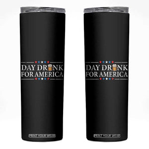Funny 4th Of July Drinking Skinny Tumbler Day Drunk For American TS11 Black Print Your Wear