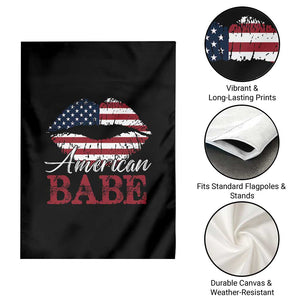 Funny 4th Of July Garden Flag American Babe Flag Vintage Lips TS11 Print Your Wear