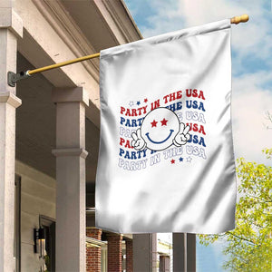 Funny 4th Of July Garden Flag Party In The USA Smiling Face Retro Groovy TS02 Print Your Wear