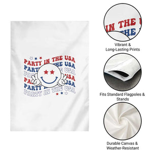 Funny 4th Of July Garden Flag Party In The USA Smiling Face Retro Groovy TS02 Print Your Wear