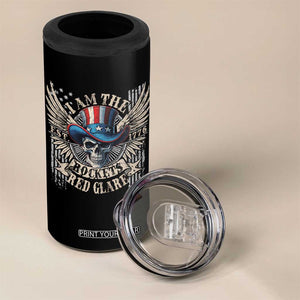 Funny 4th Of July Patriotic Skull 4 in 1 Can Cooler Tumbler I Am The Rockets Red Glare EST 1776 TS11 Print Your Wear