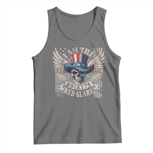Funny 4th Of July Patriotic Skull Tank Top I Am The Rockets Red Glare EST 1776 TS11 Black Heather Print Your Wear