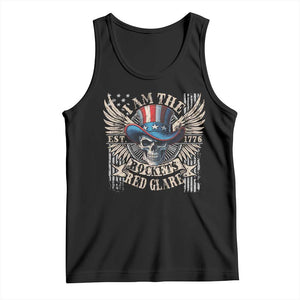 Funny 4th Of July Patriotic Skull Tank Top I Am The Rockets Red Glare EST 1776 TS11 Black Print Your Wear
