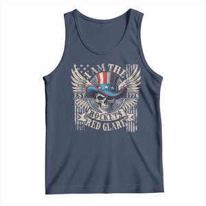 Funny 4th Of July Patriotic Skull Tank Top I Am The Rockets Red Glare EST 1776 TS11 Navy Print Your Wear