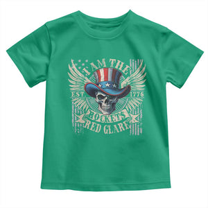 Funny 4th Of July Patriotic Skull Toddler T Shirt I Am The Rockets Red Glare EST 1776 TS11 Irish Green Print Your Wear