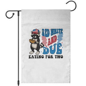 Funny 4th Of July Pregnancy Announcement Racoon Garden Flag Red White And Due Eating For Two TS11 White Print Your Wear