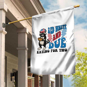 Funny 4th Of July Pregnancy Announcement Racoon Garden Flag Red White And Due Eating For Two TS11 Print Your Wear