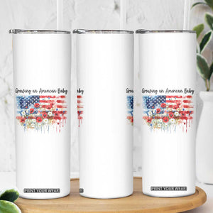 Funny 4th Of July Pregnancy Announcement Skinny Tumbler Growing An American Baby USA Flag TS11 Print Your Wear