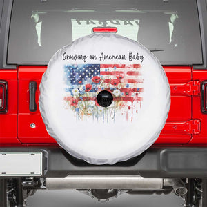 Funny 4th Of July Pregnancy Announcement Spare Tire Cover Growing An American Baby USA Flag TS11 White Print Your Wear