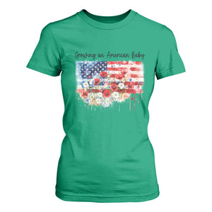 Funny 4th Of July Pregnancy Announcement T Shirt For Women Growing An American Baby USA Flag TS11 Irish Green Print Your Wear