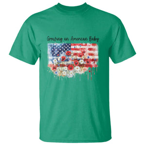 Funny 4th Of July Pregnancy Announcement T Shirt Growing An American Baby USA Flag TS11 Irish Green Print Your Wear