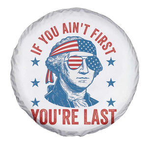 Funny 4th Of July Spare Tire Cover George Washington Stay Strapped Or Get Clapped TS10 Print Your Wear