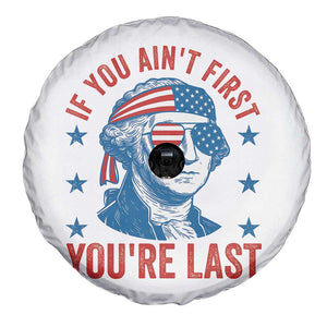 Funny 4th Of July Spare Tire Cover George Washington Stay Strapped Or Get Clapped TS10 Print Your Wear
