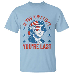 Funny 4th Of July T Shirt George Washington Stay Strapped Or Get Clapped TS10 Light Blue Print Your Wear