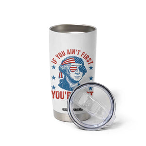 Funny 4th Of July Tumbler Cup George Washington Stay Strapped Or Get Clapped TS10 Print Your Wear