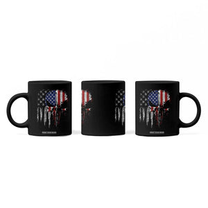 Funny 4th Of July Vintage American Flag Skull Skeleton Coffee Mug TS11 Print Your Wear