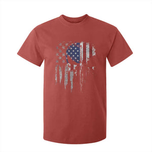 Funny 4th Of July Vintage American Flag Skull Skeleton T Shirt For Kid TS11 Red Print Your Wear