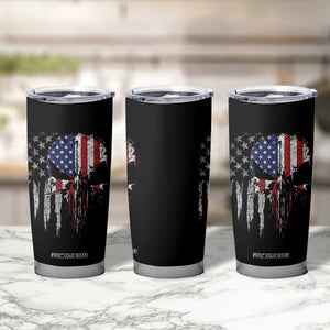 Funny 4th Of July Vintage American Flag Skull Skeleton Tumbler Cup TS11 Print Your Wear