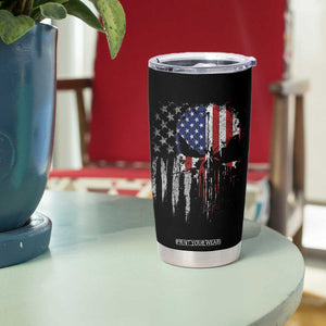 Funny 4th Of July Vintage American Flag Skull Skeleton Tumbler Cup TS11 Print Your Wear