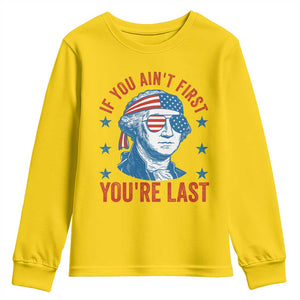 Funny 4th Of July Youth Sweatshirt George Washington Stay Strapped Or Get Clapped TS10 Daisy Print Your Wear
