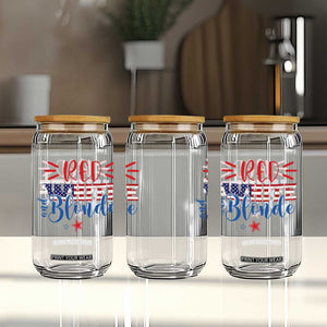 Funny 4th Of july Red White And Blonde Glass Can Patriotic American Flag TS11 Print Your Wear