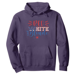 Funny 4th Of july Red White And Blonde Hoodie Patriotic American Flag TS11 Purple Print Your Wear