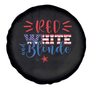 Funny 4th Of july Red White And Blonde Spare Tire Cover Patriotic American Flag TS11 Print Your Wear