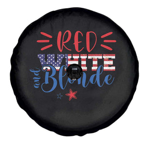 Funny 4th Of july Red White And Blonde Spare Tire Cover Patriotic American Flag TS11 Print Your Wear