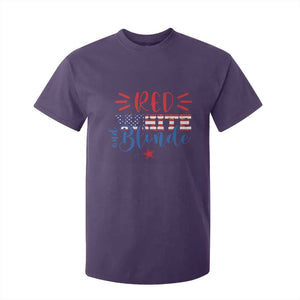 Funny 4th Of july Red White And Blonde T Shirt For Kid Patriotic American Flag TS11 Purple Print Your Wear