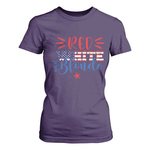 Funny 4th Of july Red White And Blonde T Shirt For Women Patriotic American Flag TS11 Purple Print Your Wear