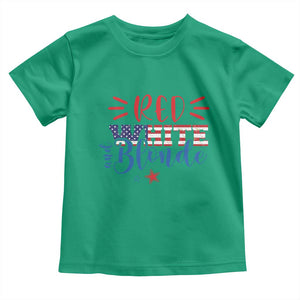 Funny 4th Of july Red White And Blonde Toddler T Shirt Patriotic American Flag TS11 Irish Green Print Your Wear